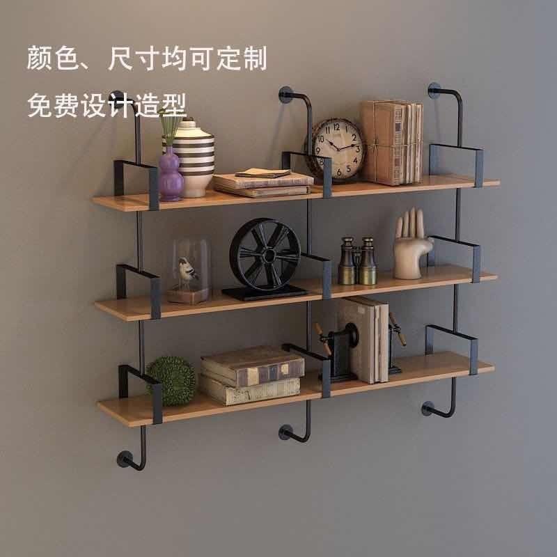 墙上书架墙架挂壁隔板层板壁柜卧室铁艺壁挂墙壁墙面挂墙置物格坤
