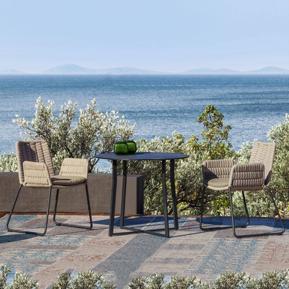 户外绳桌椅庭院酒店外藤椅酒室吧阳咨询客服西餐厅别墅台编设计师