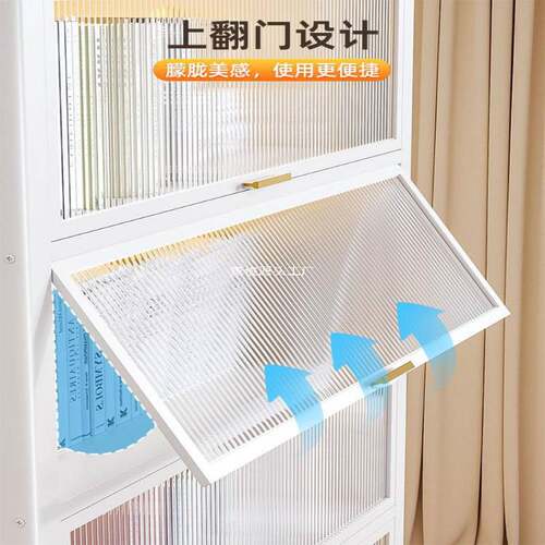 钢制书架带门儿童书柜防尘储物柜落地家用客厅展示柜铁艺置物架子