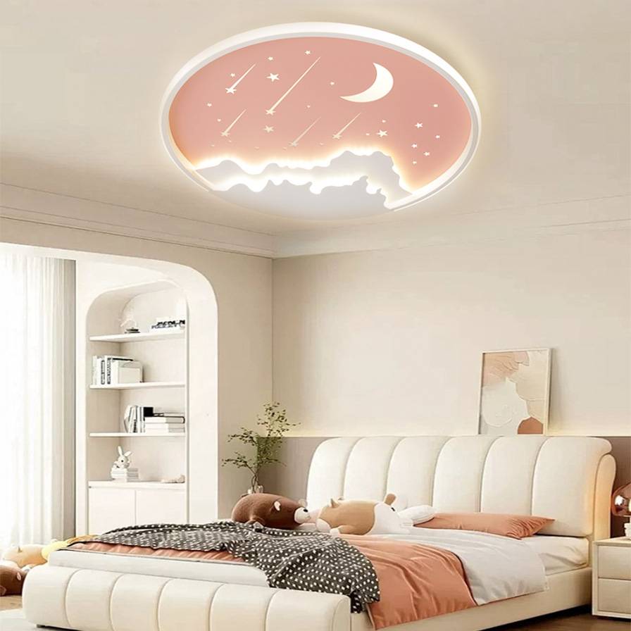 儿童房吸顶灯护眼星空流星灯浪漫温馨书房卧室灯男孩女孩房间灯