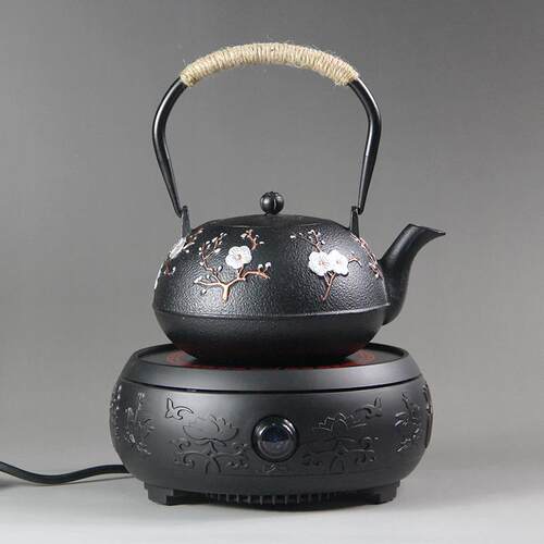 铁壶套装烧水泡茶铁JVX茶壶日式铁壶茶壶茶电陶炉煮围炉铸茶器具