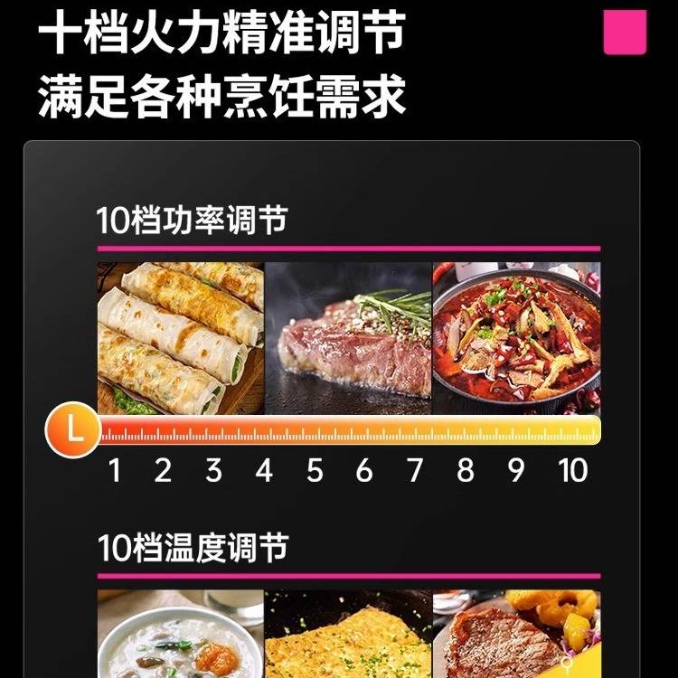 乐创商用厨房多头组合电磁炉家用煲汤炉旋钮式爆炒炉大功率电磁灶