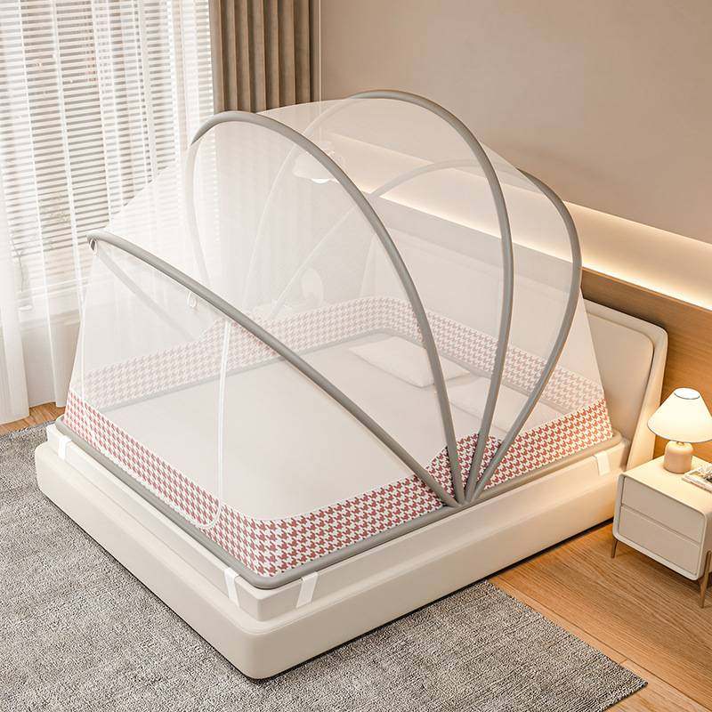 家用卧室可折叠蚊帐2025新款免安装全罩式蒙古包儿童防蚊学生宿舍