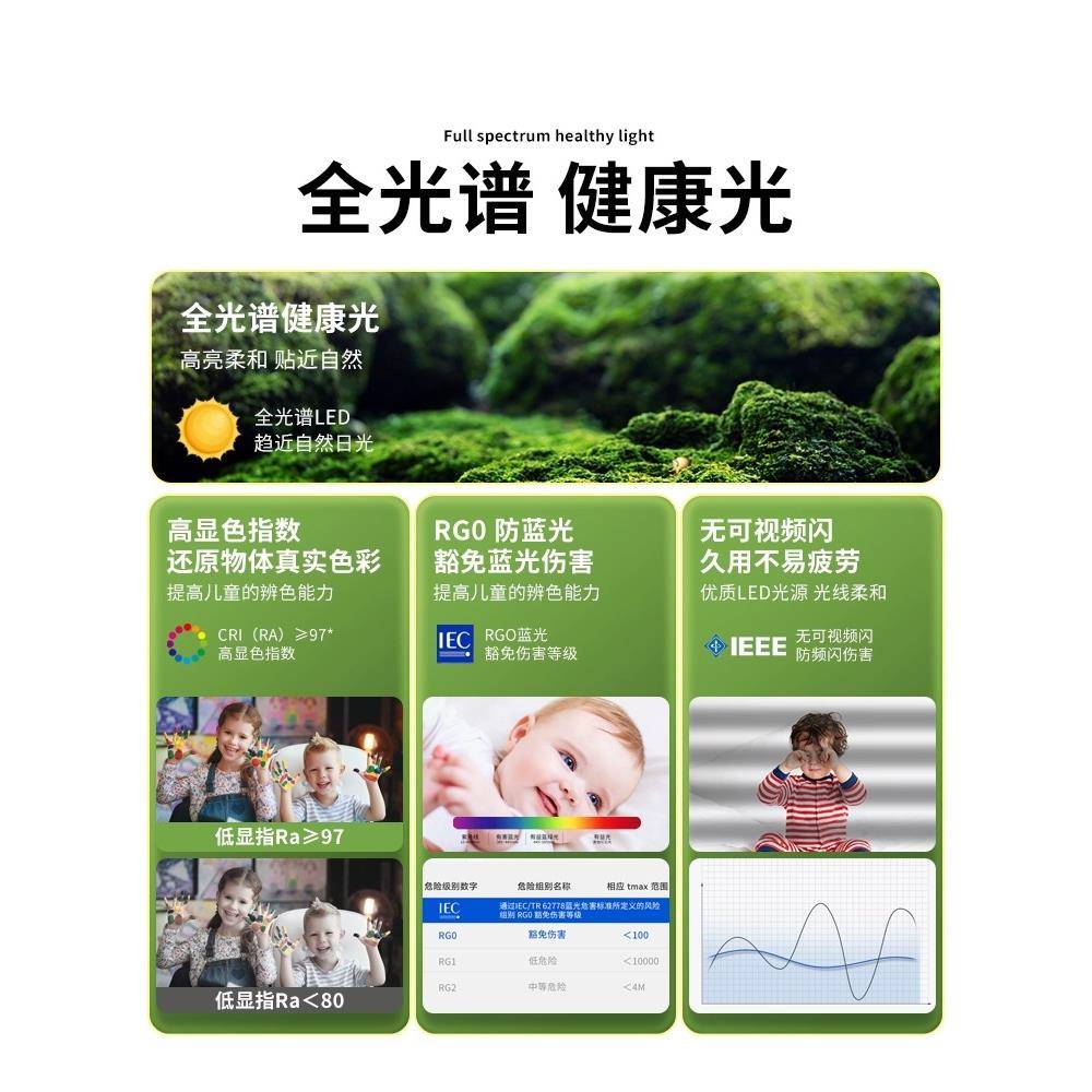 全光谱护眼led卧室灯现代简约灯具2025新款主卧房间儿童房吸申恒