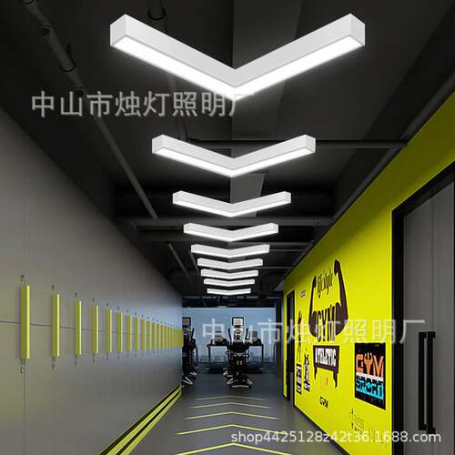 LED箭头工业风吊灯商超办公走廊过道指示灯网吧电竞个性装饰灯具