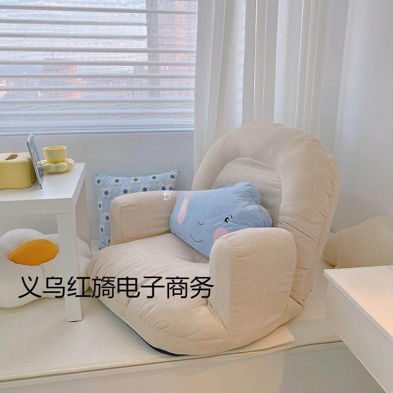 床上靠背椅躺懒人沙发可睡子可无腿休闲座椅榻榻米飘窗垫折叠躺椅