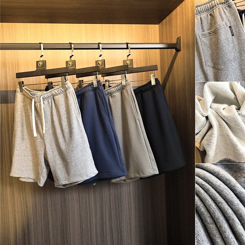 舒适 休闲!360克重棉混纺抽绳松紧腰吸汗排湿半裤五分裤,男装,短裤,淘宝优惠券,粉丝福利购,淘宝优惠卷