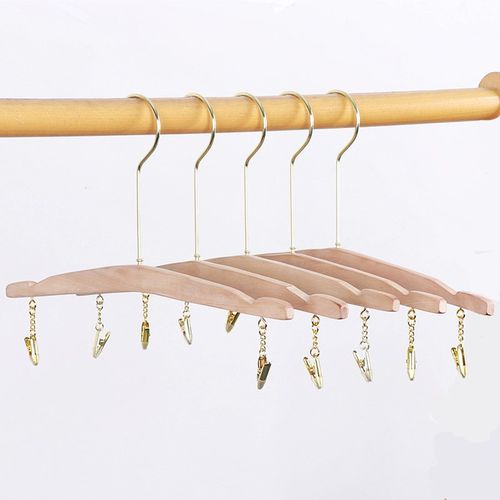 logo定制内衣店衣架实木内衣夹服装店专用木质内衣内裤夹子文胸夹