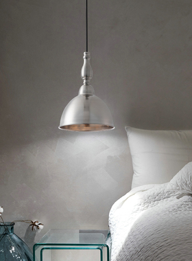 北欧简约客厅百搭银色美式复古工业风床头玄关吊灯吧台餐厅聚光灯