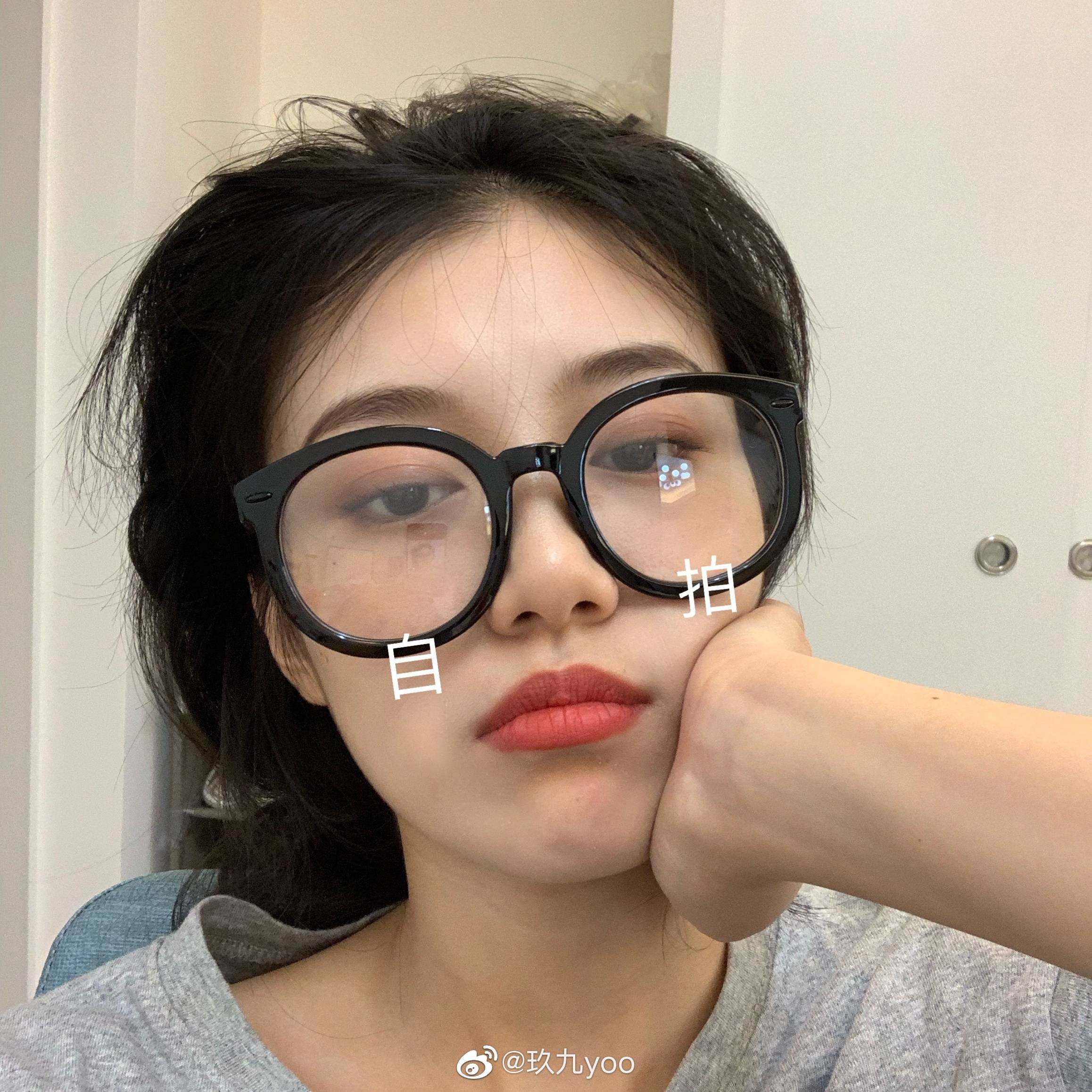 100度网红款成品黑粗框架配近视镜女300度圆脸大眼镜男500度