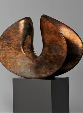 抽象艺术摆件玻璃钢桌面雕塑定制酒店别墅居家美陈装饰雕塑定制