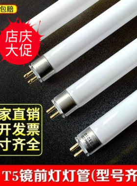 T4T5镜前灯灯管灯长条家用老式节能日光灯管三基色t4灯管8w12W