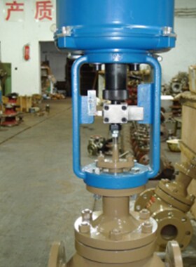 高温电动三通调节阀 蒸汽气体流量三通调节阀 碳钢4-20mADN15