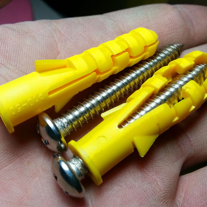 小黄鱼螺丝 304不锈钢 盘头沉头自攻 塑料膨胀螺丝M6 8 10 膨胀管