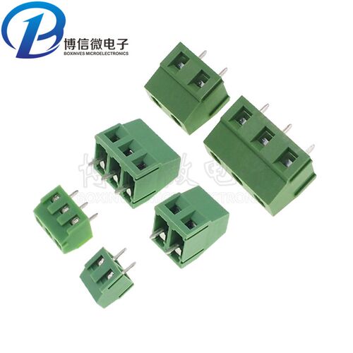 KF128 3.81/5.0/5.08 MM 接线端子 接线柱绿色可拼接 螺钉式 端子
