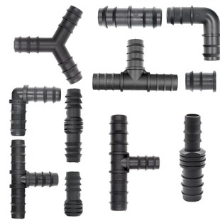 PVC管PE管滴灌微喷喷灌配件直通弯头三通旁通堵头设备管配件大全