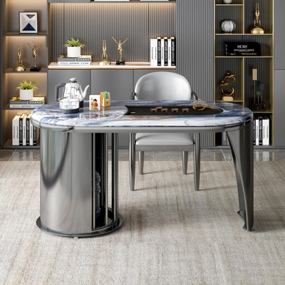 极简轻奢岩板茶台办公客厅现代简约家用超晶石阳台功夫小户型茶桌