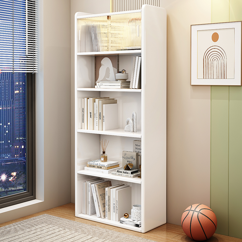 学生书柜简易书架简约落地家用置物架多层收纳格子展示架靠墙书柜
