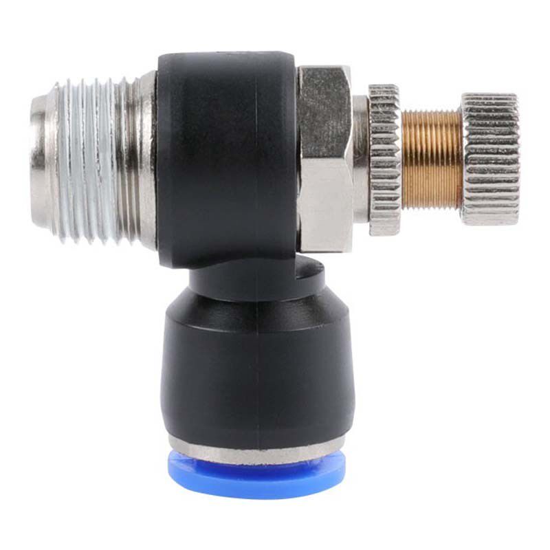 气动精品蓝色调速节流阀SL4 SL6 SL8 SL10 SL12-M5/01/02/03/04