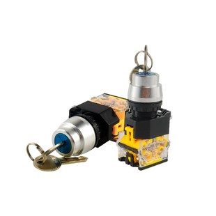 自复自锁选择按钮开关 20Y 2档3档 22MM 钥匙旋钮开关LA3811Y