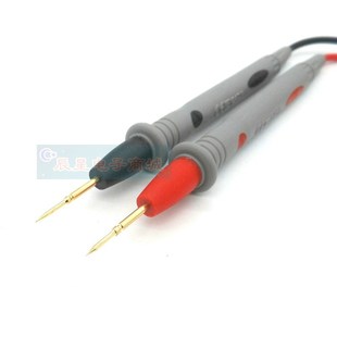 4mm通用万用表表笔 万能表笔配件 纯铜镀金特尖20A硅胶测试线笔棒