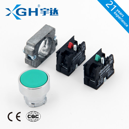 金属按钮LA22-XB2-10/01常开常闭自复位启动停止开关红绿22MM自锁