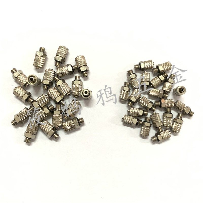 微型气管快拧弯头 直通 三通PT气动迷你接头 PC4-M5 PL6-M5 M6 M3