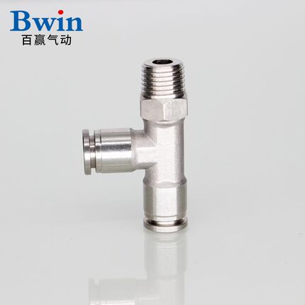 304/316不锈钢快插三通气动接头BKC-PD侧螺纹T型快插 T快速接头PD