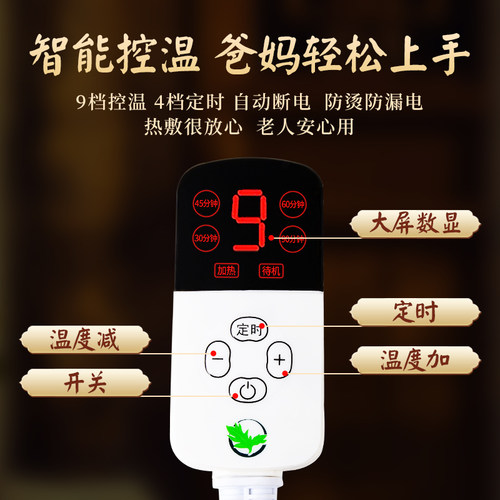 艾灸床垫电加热毯子艾草发热理疗褥子全身灸家用粗盐热敷包海盐袋