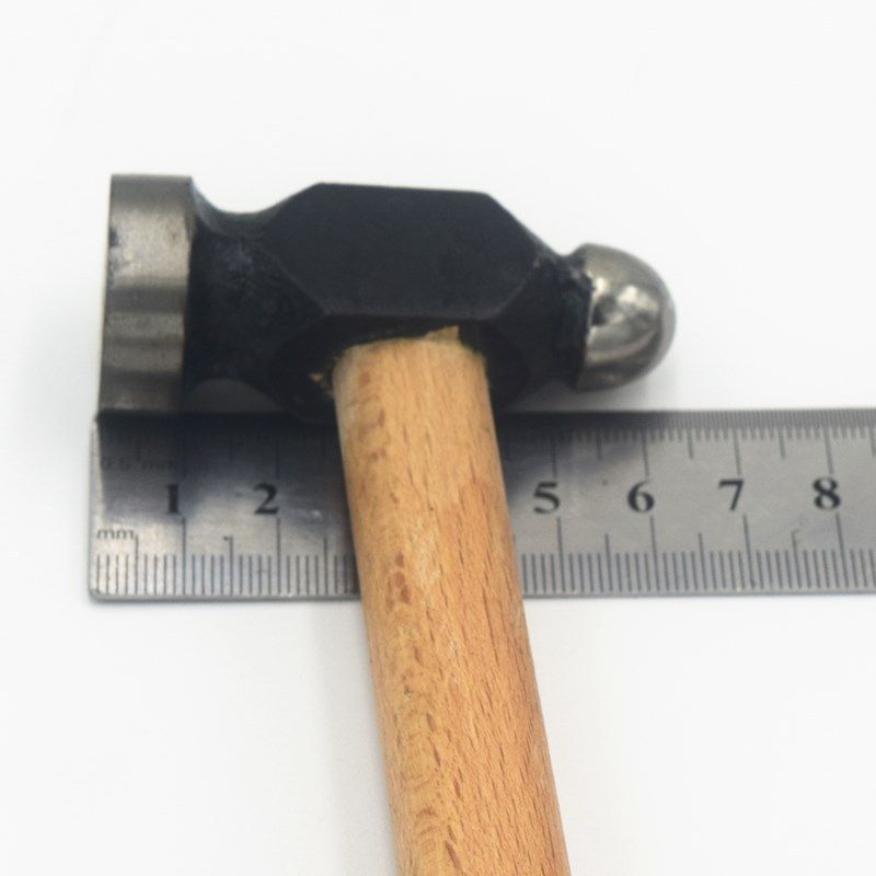 圆头锤木柄铁锤五金工具家用手锤小榔头奶头锤子木工安装锤奶子锤