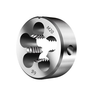 圆板牙手动螺纹扳手合金钢板牙细牙套丝丝锥套装 M4M6M8M10M12M16