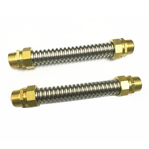 铜头304不锈钢风机盘管中央空调波纹管金属软管软接6分1寸DN20