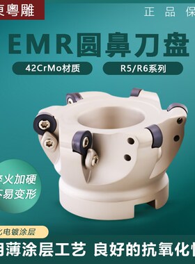 EMR R5 R6铣刀盘 CNC 圆鼻铣刀盘快速开粗面铣刀盘BT40数控飞刀盘