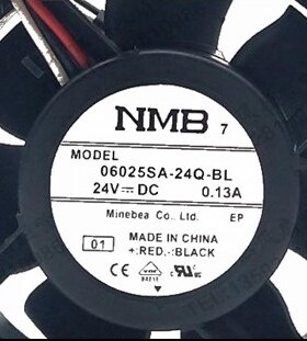 原装NMB 06025SA-24Q-BL 6025 6厘米 24V 3线变频器散热风扇0.13A