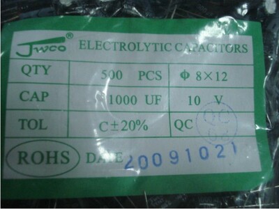 JWCO 电解电容10V220UF 10V1000UF 16V1000 50V100 25V2200UF一包