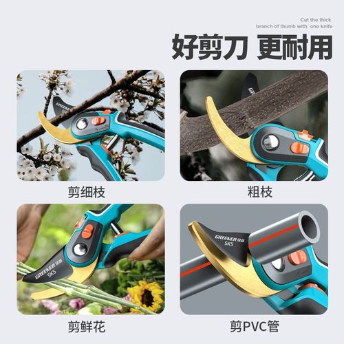 德国园艺剪刀园林修枝剪多功能盆栽剪花剪树枝专用省力果树修枝剪