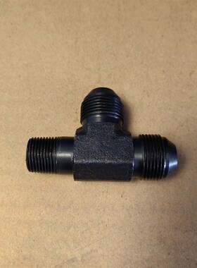 三通侧面zg3/8-转两端M22*1.5D型扩口液压高压铁接头发黑032222