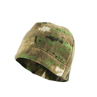 MEGE迷彩战术抓绒帽小圆帽山地帽战术帽子男款冬季保暖加绒帽户外