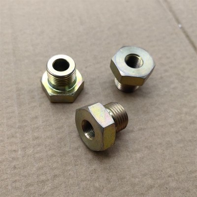 补芯外丝M16*1.5-转内丝G1/8(1分)液压铁材料接头外表镀锌0116