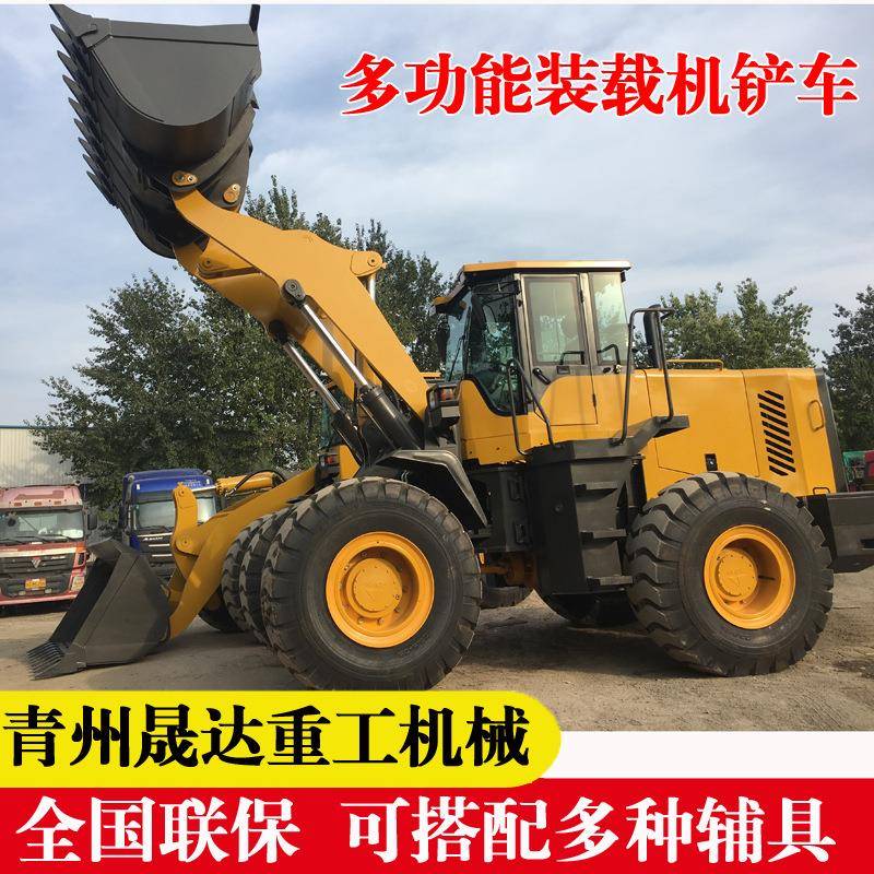 跨境外贸农用四驱柴油装载机抓木机装粮王多功能建筑工程推土机