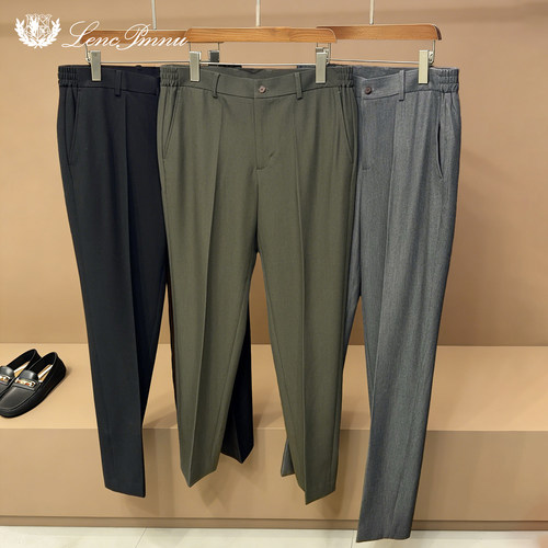 lp羊毛半松紧老钱风休闲长裤西裤