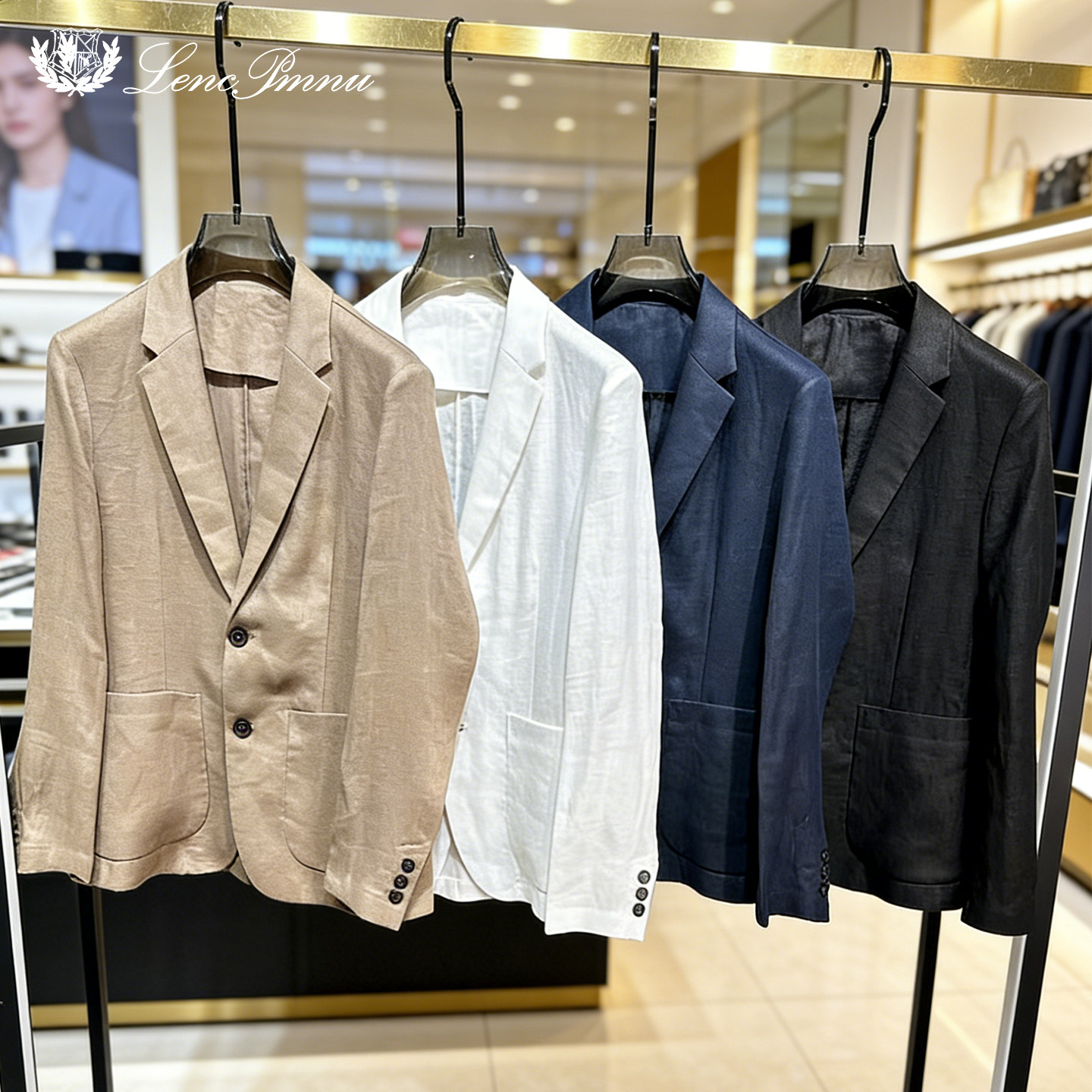 LP老钱风亚麻西服西装夹克外套男