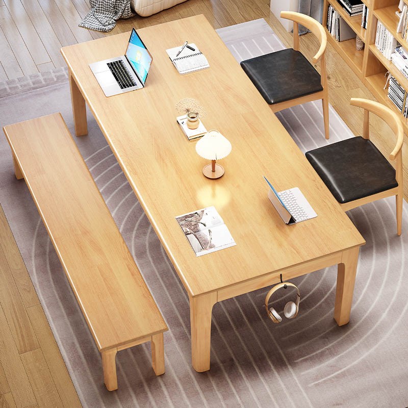 青少年高初中生学习家用桌实木双人桌多功能电脑书桌学生专用书桌