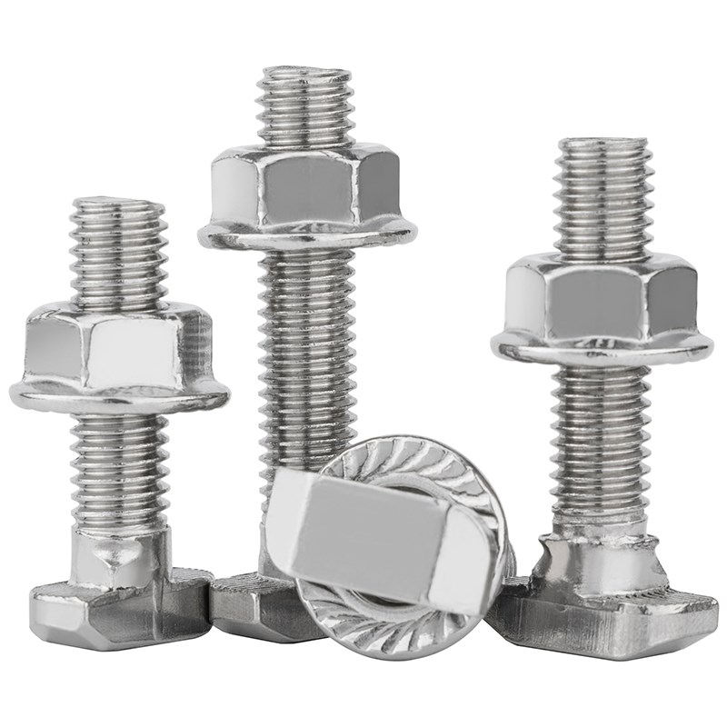 欧标T型螺丝铝型材T形螺栓螺母大全法兰螺帽M5M6M8 20/30/40/45型