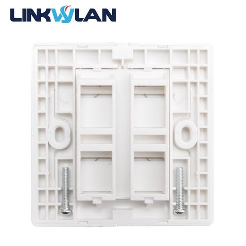 网络面板86型双口单口四孔家用超六类线模块接口电话电视电脑插座