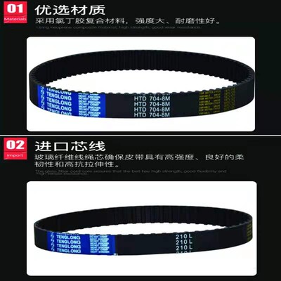 橡胶同步带3M 5M 8M 14M S5M S8M XH H XL L齿形带工业传动皮带