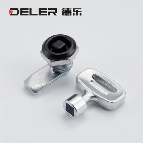 四角转舌锁MS845-1 电箱小圆锁黑色镀铬 开关控制柜门锁 MS1014-1