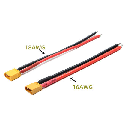 AMASS XT30U电池电调插头XT30连接线16 18 22 24AWG特软硅胶线