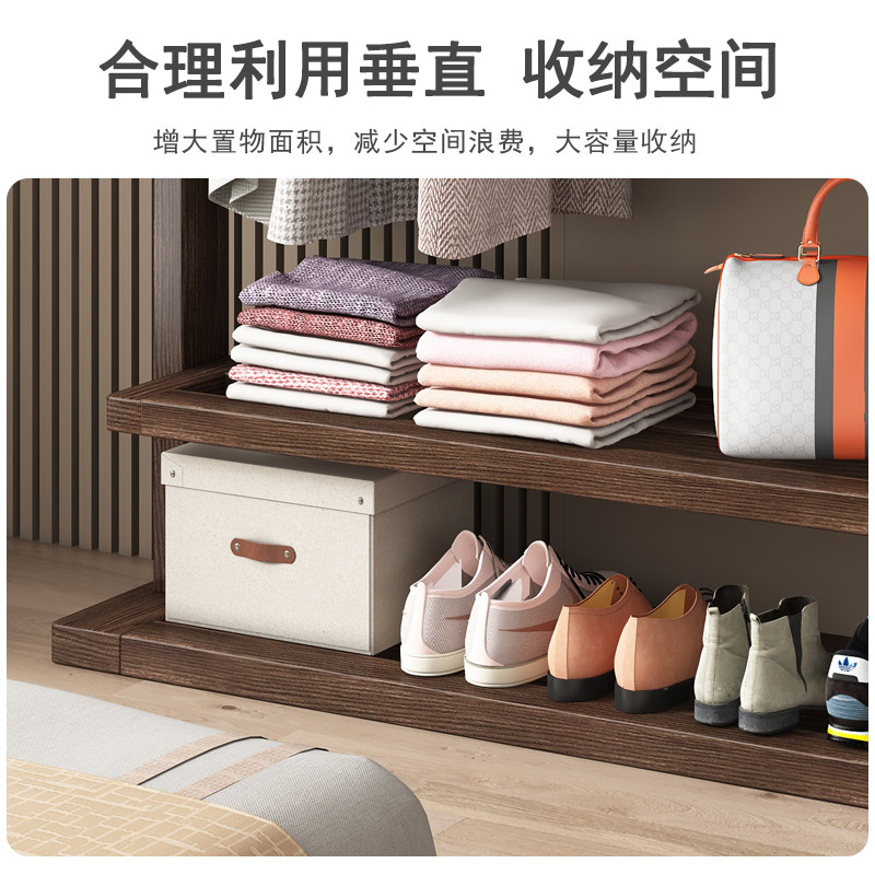 实木衣架可移动落地衣架家用置衣架卧室民宿酒店室内简约挂衣架
