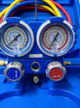 空调冷媒加液表组R22制冷剂R410A加氟表组套装R134AR404A压力表